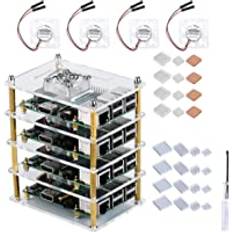 Computer Cases GeeekPi GeeekPi Raspberry Pi 4 hölje Pi Rack hölje 4