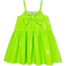 Green Dresses Peek Kids Vegan Leather Bow Dress, Green, 4-5Y Maisonette