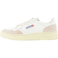 Autry Men's Low Leather Suede Sneaker - White/White