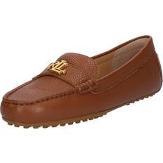Lauren Ralph Lauren Barnsbury Pebbled Loafers - Cognac