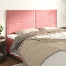 Furu - Rosa Sänggavlar vidaXL Huvudgavlar 4 St Rosa 80x5x78 88 cm Sammet Sänggavel