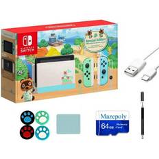 Nintendo Switch Games Mall, 2022 Switch with Neon Blue/Red Joy-Con Mario Kart 8 Deluxe Download & 3 Membership Switch Travel Case Beach