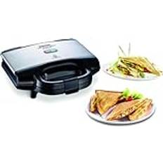 Tefal Ultracompact Sandwichmaker SM1552 für dreieckige Sandwichtoasts antihaftbeschichtete Platten leichte Reinigung kein Anbrennen 700W Sandwich-Grill 26.5 x 12 x 26 cm