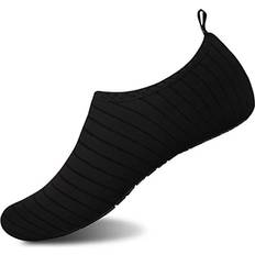 Water Shoes WateLves Womens and Mens Kids Shoes Barefoot Quick-Dry Aqua Socks for Beach Swim Surf Yoga Exercise TW.Black, XXL