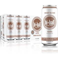 Hiball Energy Caffeinated Sparkling Water Made with Vitamin B12 and Vitamin B6, Sugar Free, Vanilla, 16 Fl Oz 8-Pack