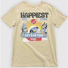 Tops Bluey Boys' Happiest Short Sleeve Graphic T-Shirt Tan