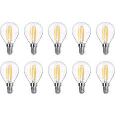 Light Bulbs Lowenergie 40W Equivalent Led Filament Light Bulb G45 Golf Ball E14 Screw 3.5W Led Warm White Pack Of 10 One Size