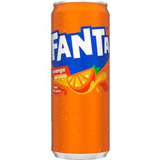 Apelsin Läsk Fanta Orange 5% juice burk Sleek can