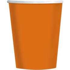 Orange Papkrus Amscan Eco-Friendly Paper Party Cups 8 Pack Pumpkin