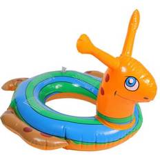 Swim Ring Inflatable Orange and Blue Snail Swimming Pool Tube Ring Float 24-inch