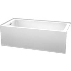 Acrylic Built-In Bathtubs Wyndham Collection Grayley Alcove (WCBTW16632LBNTRIM) 167.6x81.3