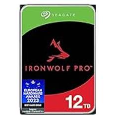 Seagate IronWolf Pro 12TB, NAS interne Festplatte, 3.5 Zoll, 7200 U/Min, CMR, 256 MB Cache, SATA 6 GB/S, inkl. 3 Jahre Rescue Service, Modellnr. ST12000NTZ01