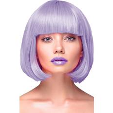 Peruker på rea PartyPal Party Wig Short Straight Purple Hair