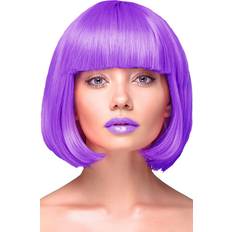 PartyPal Party Wig Short Straight Hair Purple