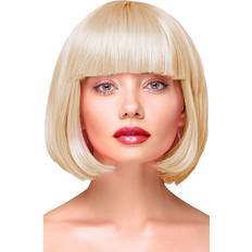 Blonda Peruker PartyPal Party Wig Short Straight Blonde Hair