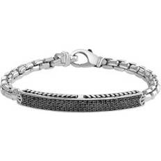 Effy Bracelets Effy Men's 5.0 ct. t.w. Black Sapphire Bracelet in Sterling Silver, in 8.5 in