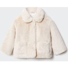 Mango Baby Bear Faux Fur Coat, White