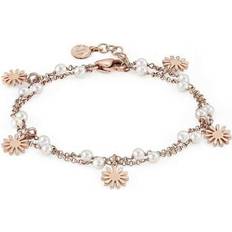 Nomination Dam Armband Nomination Rose Gold Mon Amour Pearl Daisy Chain Bracelet 18cm