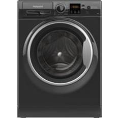 Black hotpoint washing machine Hotpoint NSWM1046BSUK Washing