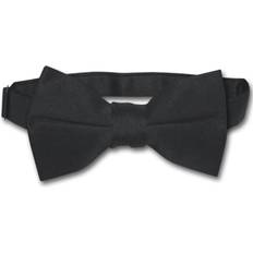 Black - Boys Ties & Bow Ties Vesuvio Napoli BOY'S BOWTIE Solid BLACK Color Youth Bow Tie