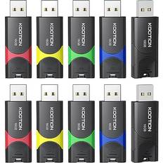 Kootion 16GB USB 2.0 Stick 10-Pack, USB Memory Flash Drive USB 2.0 Stick 16 GB Thumb Drive USB Drive with LED Indicator for Data Storage Jump Drive