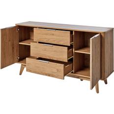 Holz Sideboards Jahnke Wave Montana Oak Sideboard 150x80cm