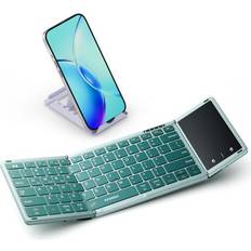 Seenda Foldable Keyboard, Bluetooth Folding Keyboard with Touchpad, Full-Size Windows