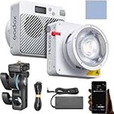 Lighting & Studio Equipment Godox ML100Bi 100 W LED-videolampa, 2 800 K – 6 500 K tvåfärgad påfyllningsljus TLCI 98 CRI 97 11 ljuseffekter, APP-fjärrkontroll, med 15° linsreflektor