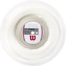 White Tennis Strings Wilson Synthetic Gut Power Tennis String 200m Reel 16G