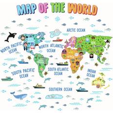 Map of the World Educational Sticker 77.0