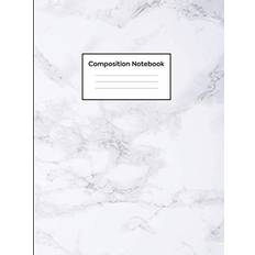 Composition Notebook: Wide Rule, Soft White Marble Compositon Book