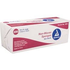 First Aid Dynarex 200 gauze sponges 3 bandages non-sterile
