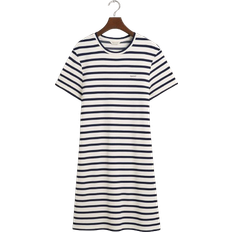 Polyamid - S Kjoler Gant Striped T-shirt Dress - Classic Blue