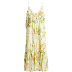 H&M Midiklänningar H&M Lace Maxi Dress - White/Yellow Bloomed