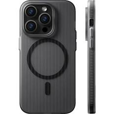 G-SP iPhone 15 Pro Mobilskal Korrugerad Anti-Halk Svart
