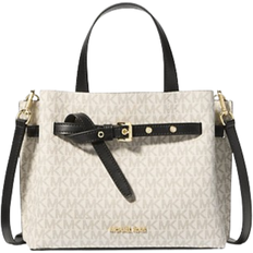 Michael Kors Emilia Small Logo Satchel - Vanilla/black