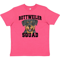 Dogs Tops Children's Clothing Inktastic Dog Rottweiler Squad Youth T-shirt - Vintage Hot Pink