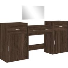 vidaXL 3276531 Brown Oak Dressing Table 39x80cm