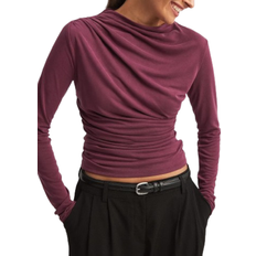 NA-KD Long Sleeve Modal Top - Purple