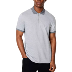 Ribbad Pikétröjor Burton Two Colour Jacquard Zip Polo - Grey