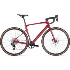 Gravelcykler - Kulfiber Landevejscykler BMC Roadmachine X Two 2024 - Dark Red / Sand