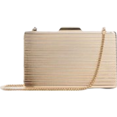 Abnehmbarer Schulterriemen Clutches Mango Metallic Clutch Bag - Gold