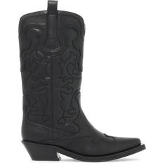 Ganni Embroidered Western Boots