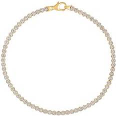 Macy's White Gold Bracelets Macy's Diamond Cut Flat Bead Link Bracelet in 10k Two-Tone Gold Gold 7 1/4 inches