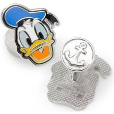 Disney Men Jewelry Disney Men's Donald Duck Two Faces Cufflinks Silver-Tone ONE SIZE