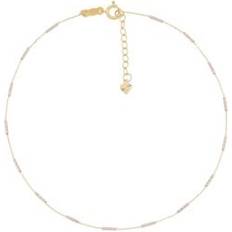 Macy's Gold Anklets Macy's Textured Cylindrical Bead Ankle Bracelet in 14k Gold Yellow Gold 10 inch