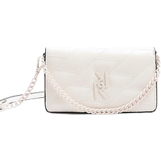 River Island Bashed Cross Body Purse - Cream