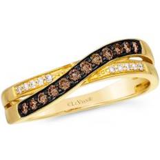 Brown - White Gold Rings Le Vian Chocolate Diamond & Nude Diamond Crossover Ring 1/4 ct. t.w. 14k Gold Honey Gold Ring