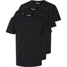 Selected Homme SLHROLAND SS O-Neck Tee 3-pack NOOS, svart