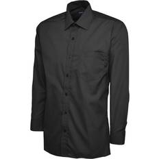 Uneek UC709 Poplin Full Sleeve Shirt 19.5&quot; COLOUR: Black